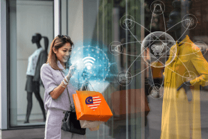 girl shopping and online shopping